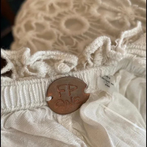 Free People Yesenia Long Dress White, like new - Picture 4 of 7